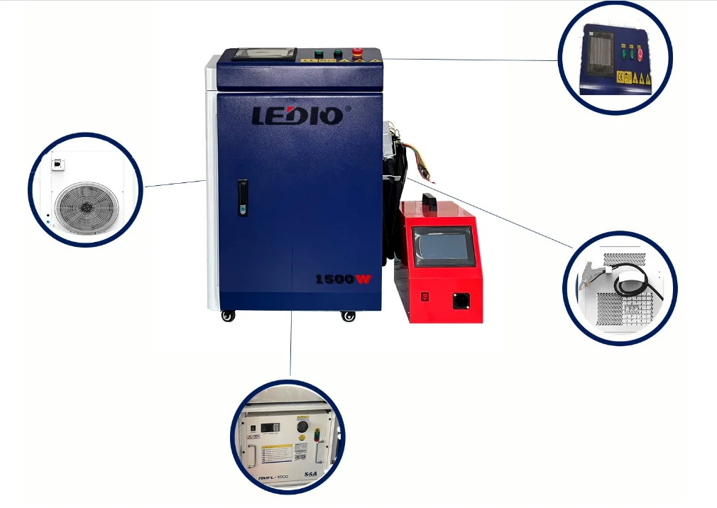 220V 50Hz Four In One Industrial-Grade Mobile Laser Welding Devices In Inventory