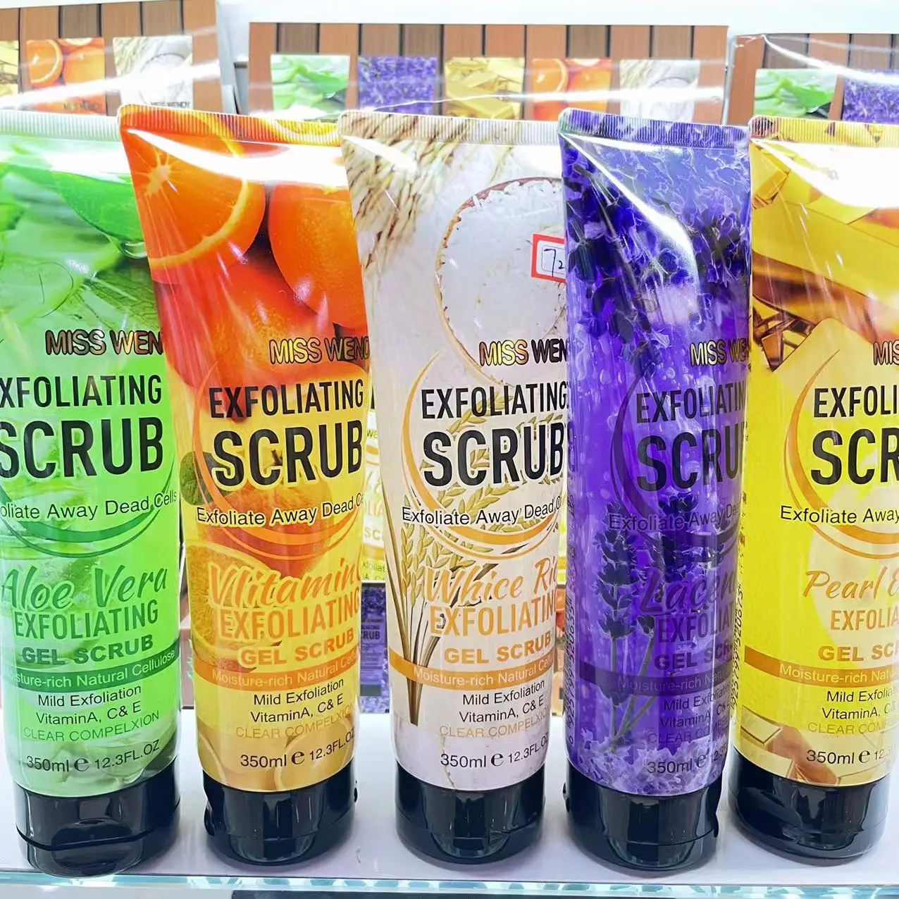Fruit Face Body Exfoliating Scrub Cream gel350ML  Label OEM Pcs Form Adults Origin deep clean