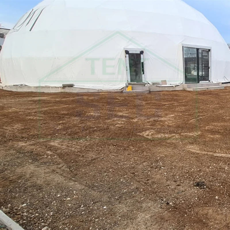 Прочный гальванизированный стальной коннектор, геодезический купол, наружное выставочное событие Iglu, белый водонепроницаемый ПВХ 10 м, геодом для торговой выставки