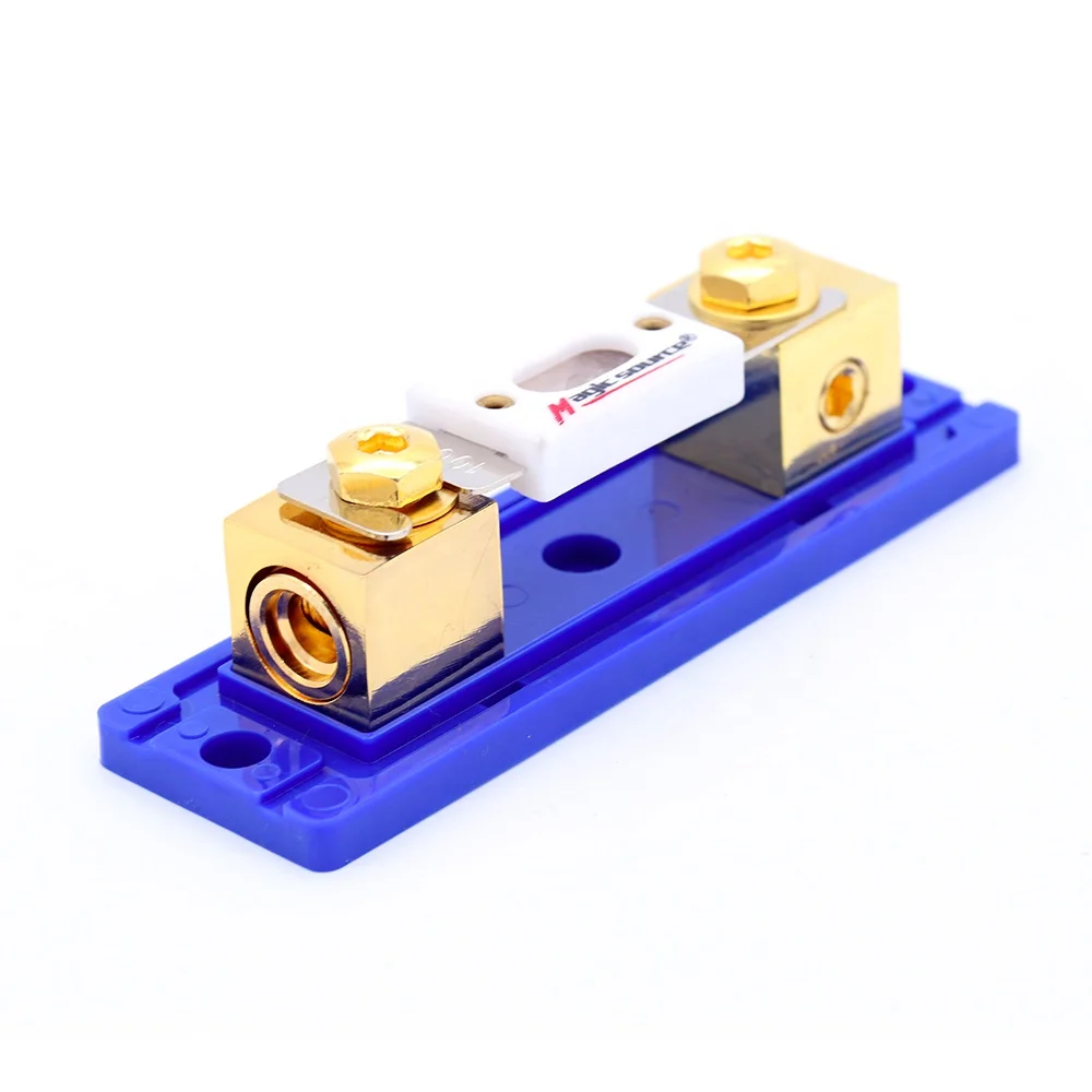 Медный автомобильный стерео аудио встроенный ANL держатель предохранителя 0 2 4 Калибр с предохранителем 100 А