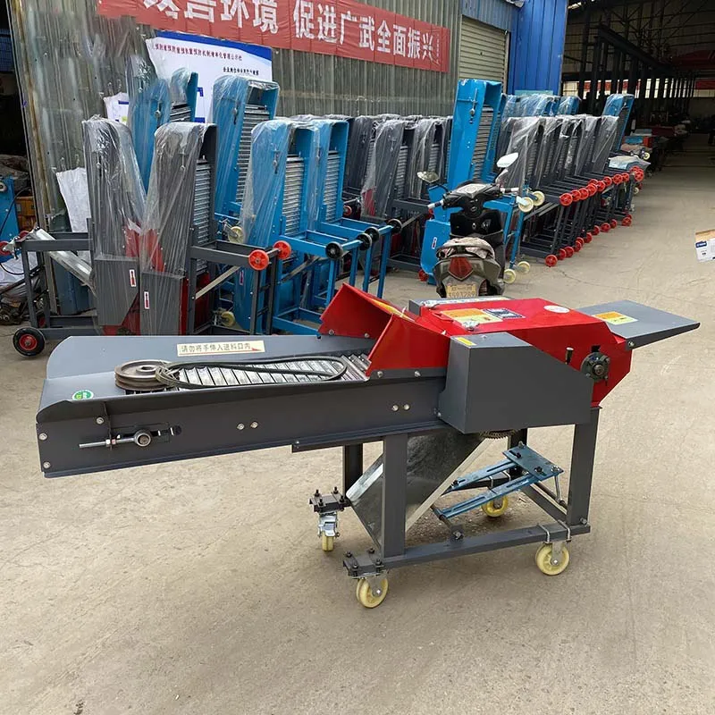 Durable Steel Blades Mini Grass Chaff Cutter Machine For Animals Feed Small Silage Chopper