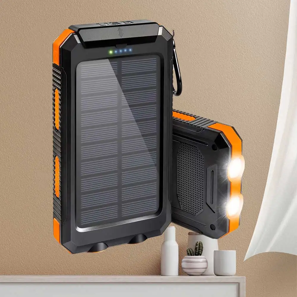 OSWELL Waterproof Solar Power Bank 30000mAh Hand Crank Emergency Solar Charger Powerbank for  hits , earthquake
