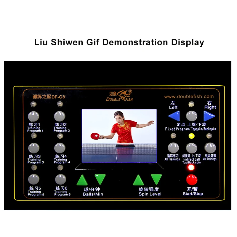 Double Fish Original Ping Pong ball Robot, 9 drill modes table tennis training equipment serve machine