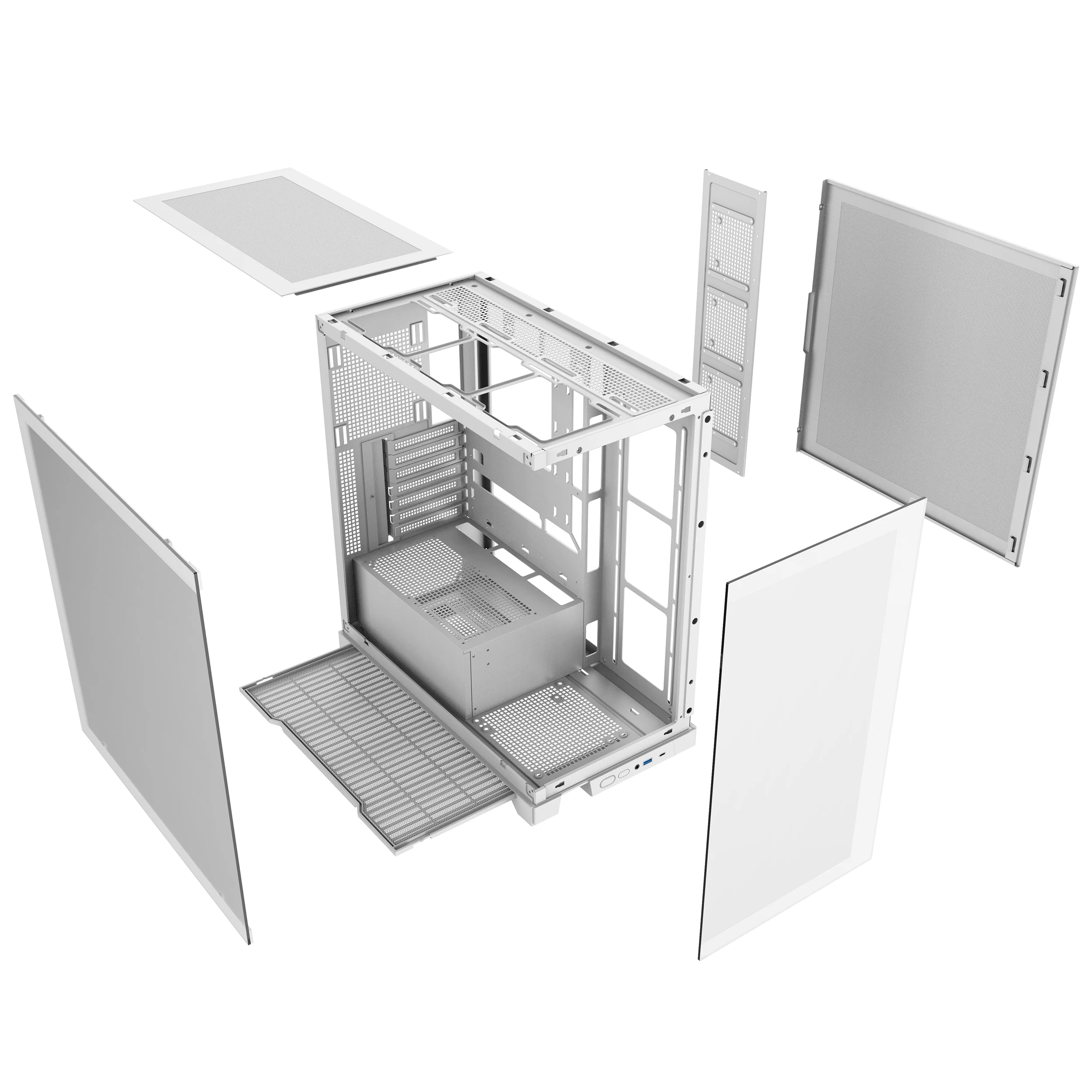 ATX245 Wholesale Top Brand Computer Cases Tempered Glass Panel Full Vision Gaming Pc Case ATX PC Gaming Case with Water Cooler