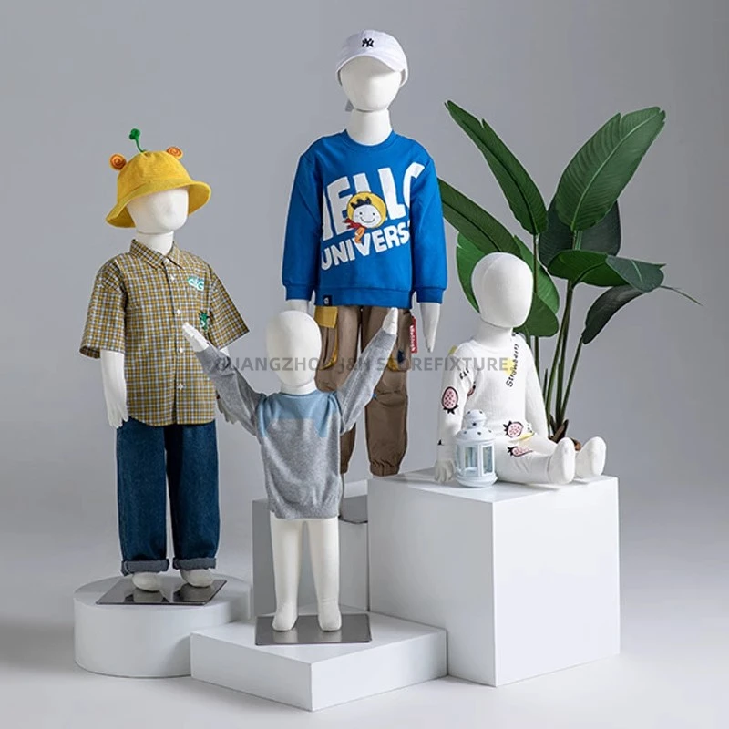kid cotton covered Bendable pin-able Toddlers full body form flexible soft Infants stand model sitting children Mannequin