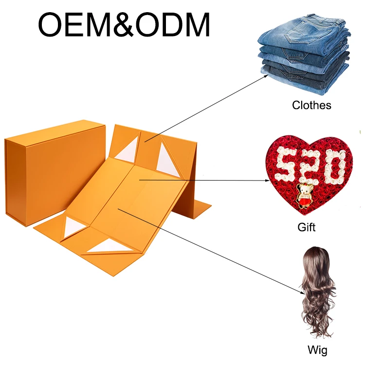 Custom logo luxury pink rigid Underwear magnetic folding paper packaging box