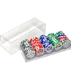 100 шт., покерные чипы для казино «Техасский Холдем» с акриловым корпусом, наборы покерных чипов 11,5 г ABS