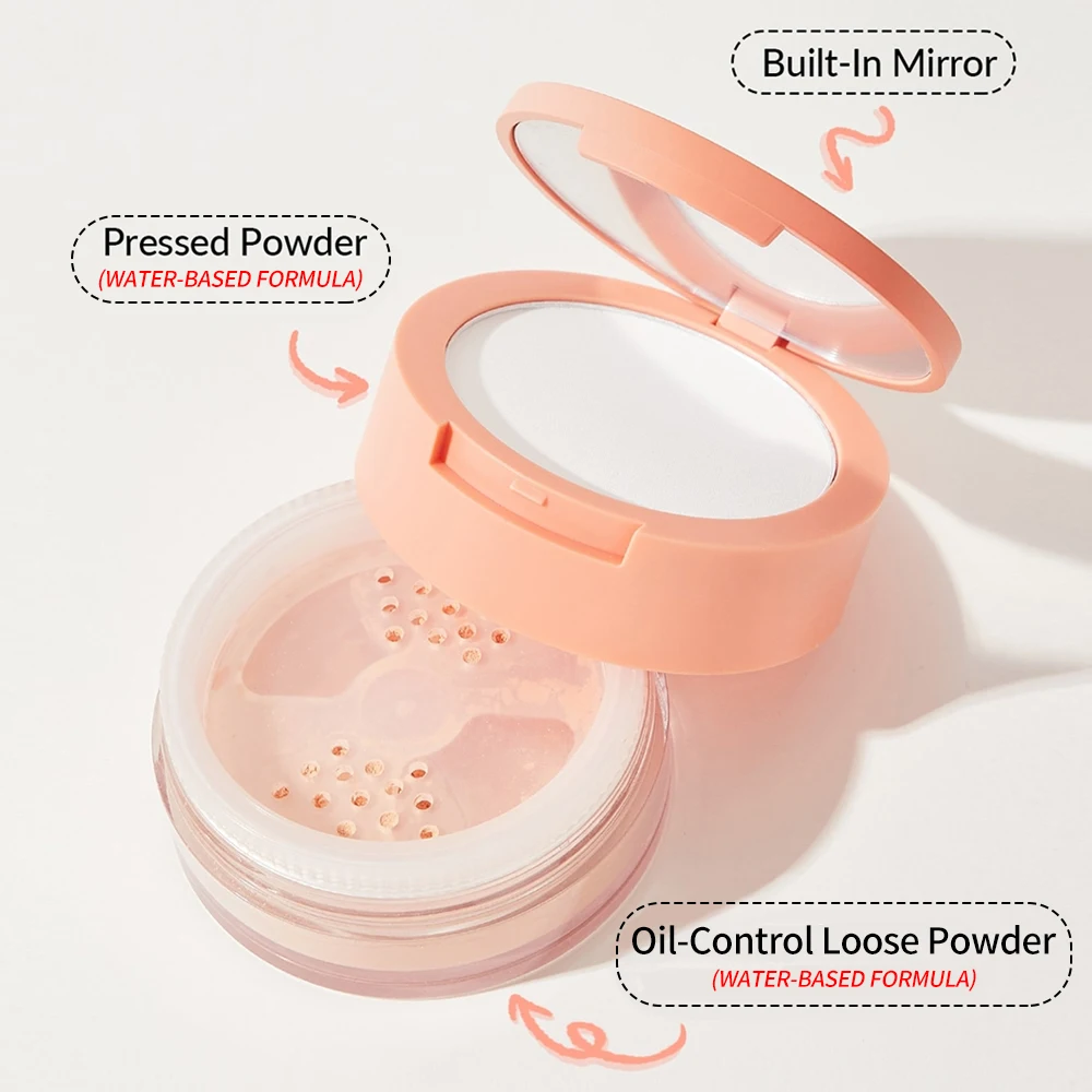 Talc Free Pressed Loose Powder Makeup Setting Powder Matte Vegan Best Face Makeup Loose Setting Powder Private Label