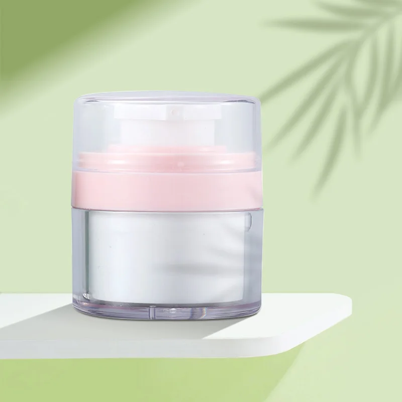 Empty Acrylic Makeup Cosmetic Jar Containers with Pump Refillable Airless Travel Lotion Jar With Lid for Thick Moisturizer
