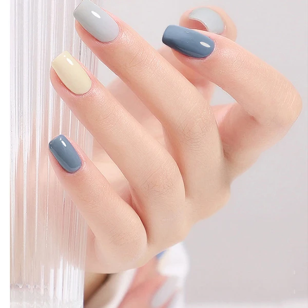 ROSALIND Custom new 15ml vernis semi permanent long lasting UV light cure jelly yellow blue color nail gel polish for nail salon