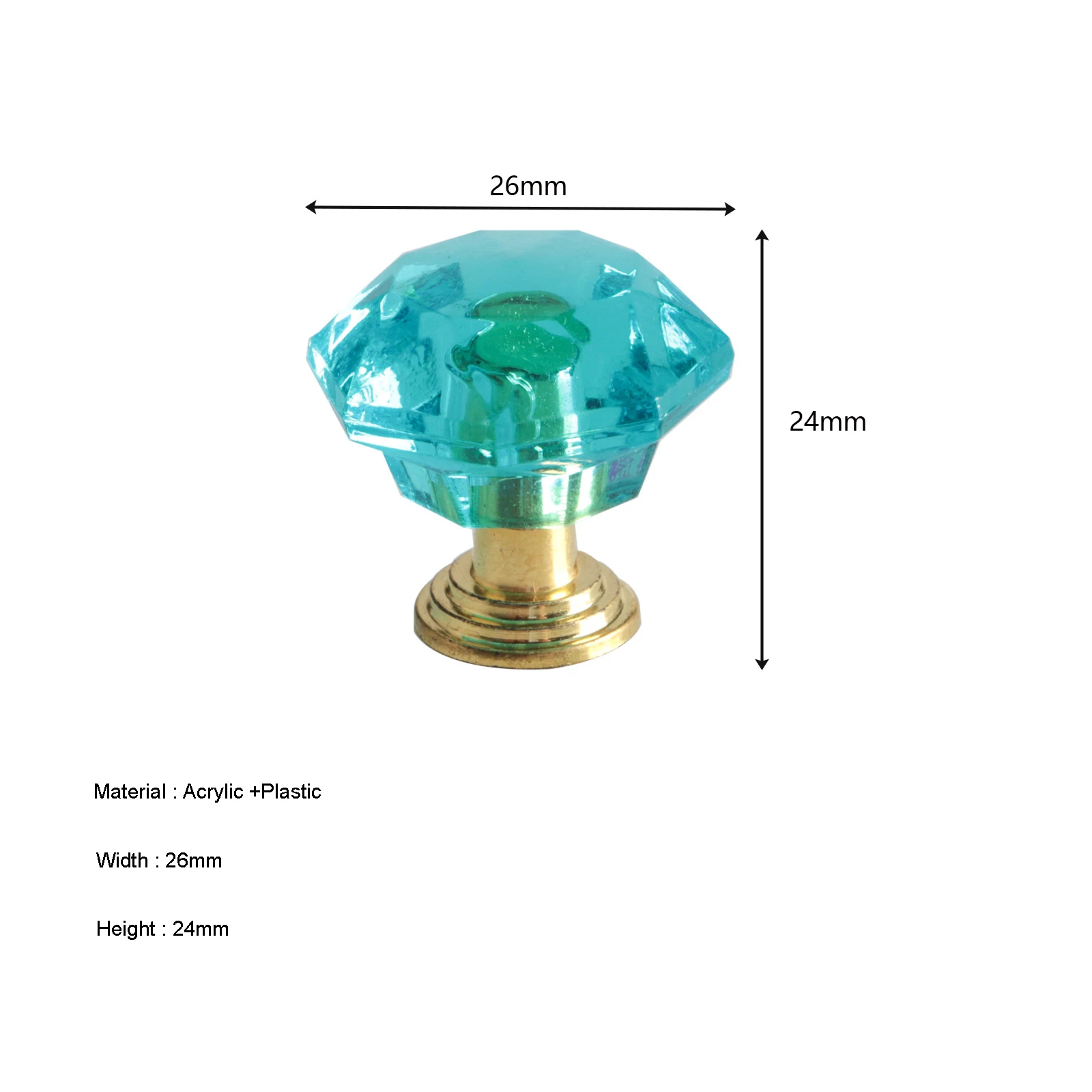 Crystal transparent handle door cabinet drawer cabinet door handle acrylic handle