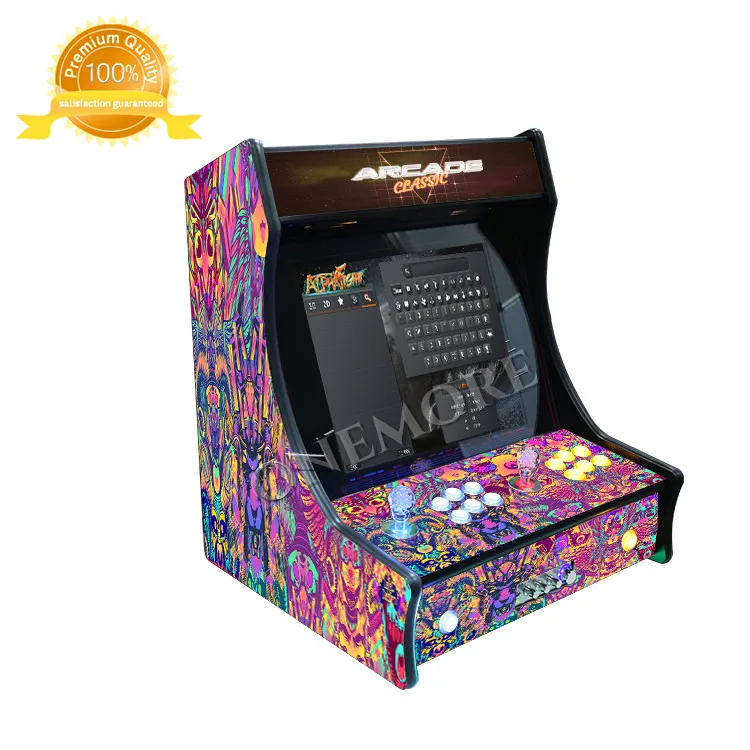 Retro 2 Player Arcade Tabletop Bartop 21.5 Inch LCD 10000+ Games Coin Operated Games Machine For Sale