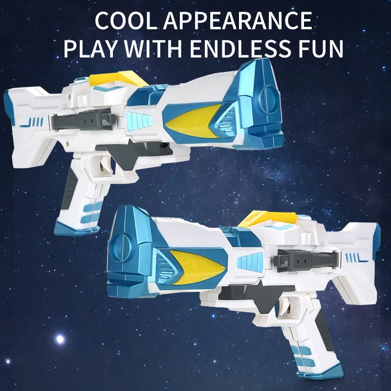 Amazon hot selling multifunction cool acousto-optic transforming robot space gun boy simulated transform gun toys for kids