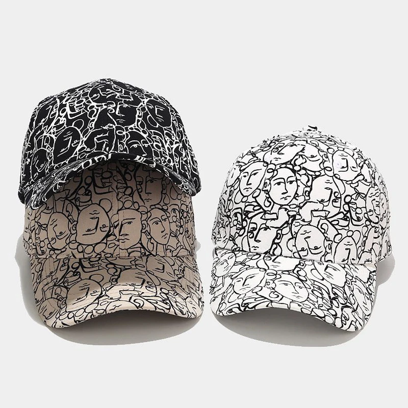 trendy outdoor hip hop sports caps street photo custom printed baseball hat graffiti cap