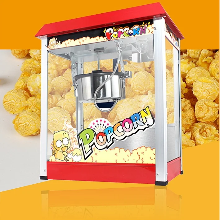 Stainless Steel Hot Selling Professional Electric Popcorn Machine 8 oz  Quick And Easy Commercial With Switch