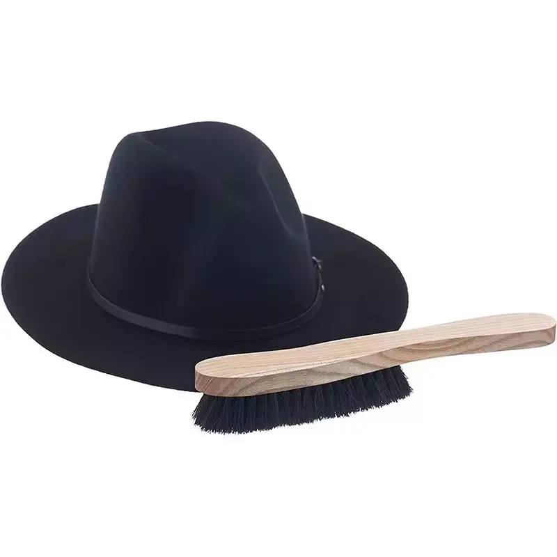 Wholesale Hat Brush Horsehair Bristles Solid Wood - Safe and Durable Hat Care Brush