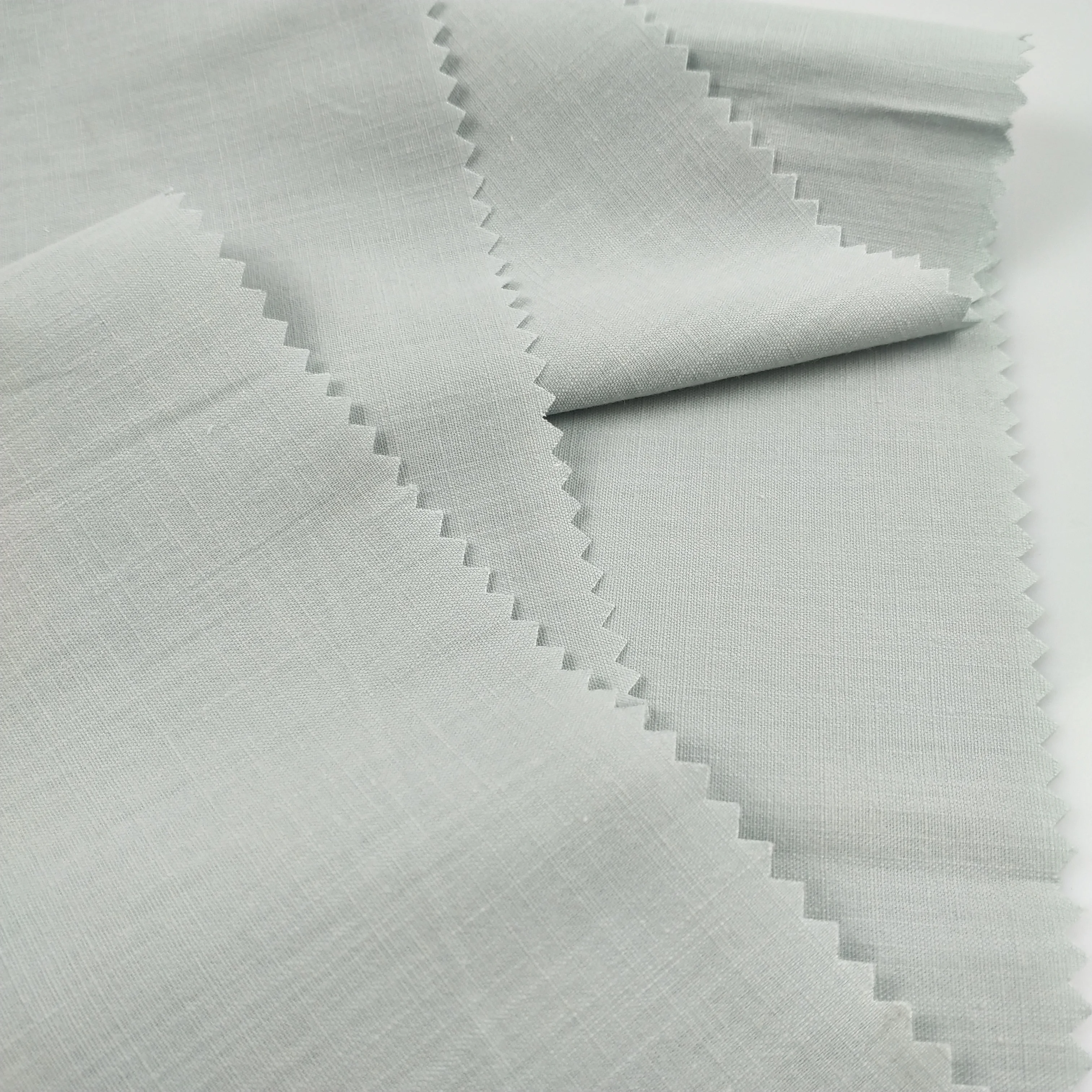 T Shirt fabric 100% Cheap Customized Cotton Poplin Plain Dyed Washed Fabrics  D628