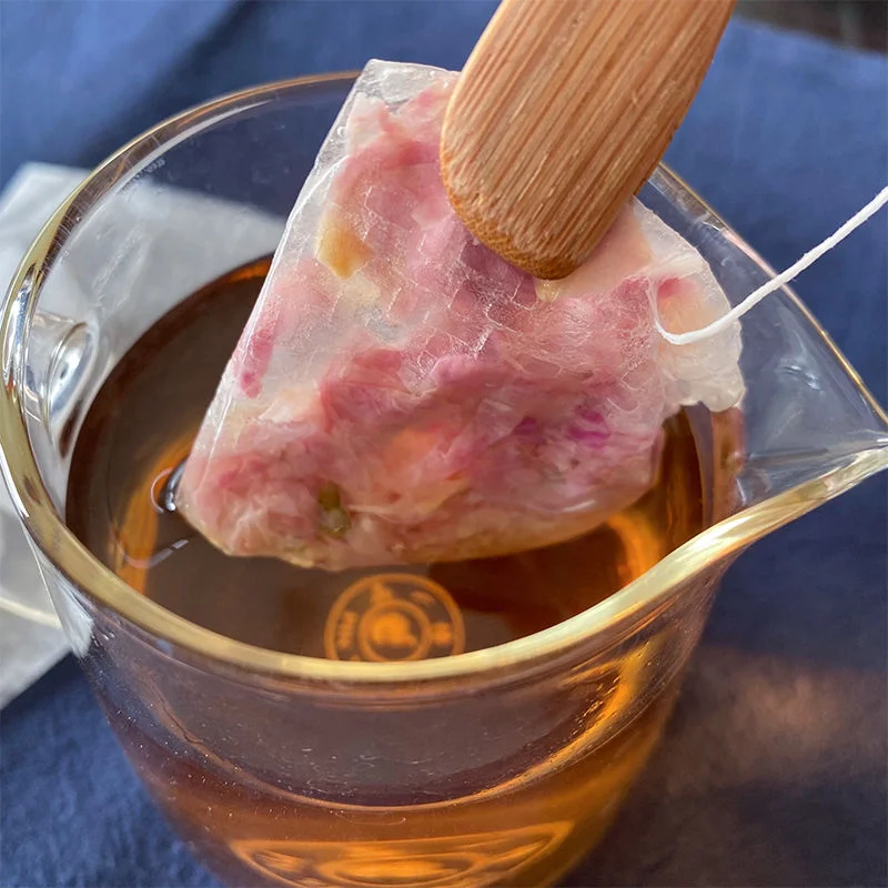 Food Grade Transparent Corn Fiber 100% Degradable Filter Tea Bag Empty Pyramid Tea Bags with Strings