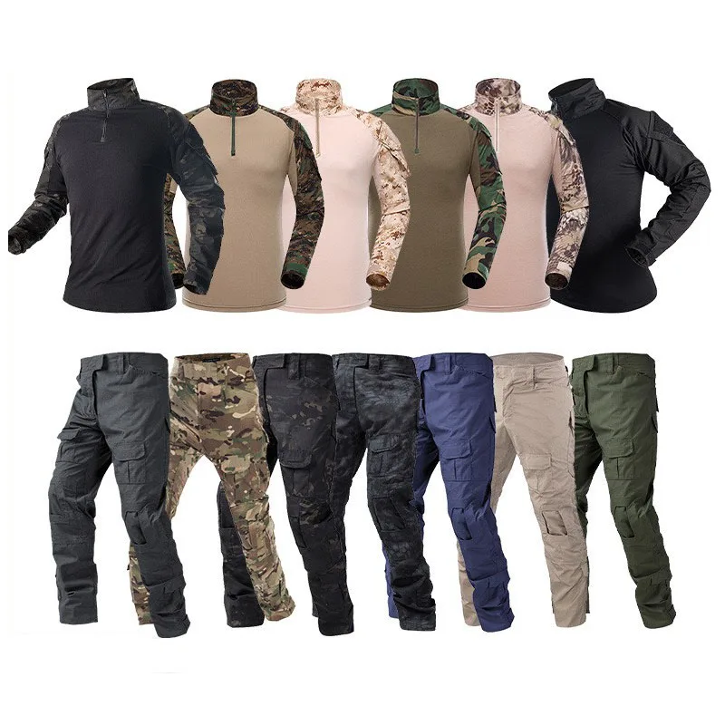 High Quality Multicolor Camouflage Frog Tactical Clothing Tactical Trousers Dress Tactical Uniforms