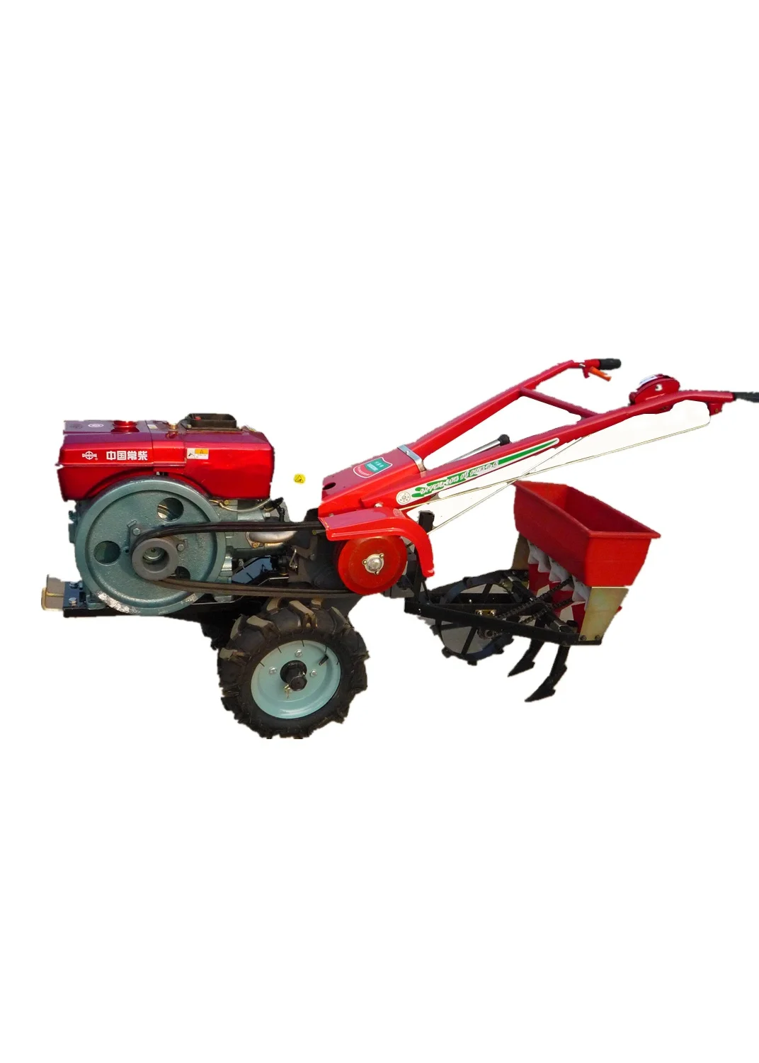 New Design Farm Lawn Mini Hand Held Walking Tractor With Double Plow