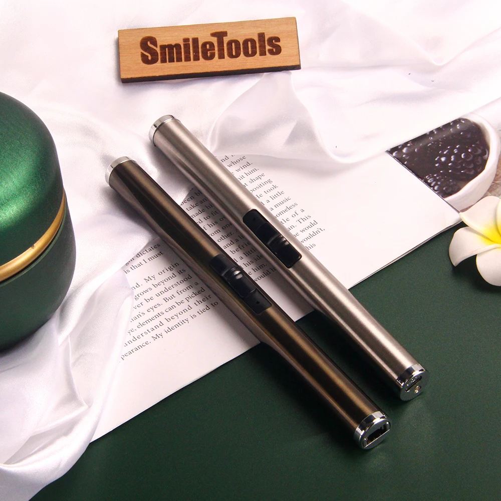 Electric shock lighter usb rechargeable camping bbq cigar cigarette travel mini electronic lighter