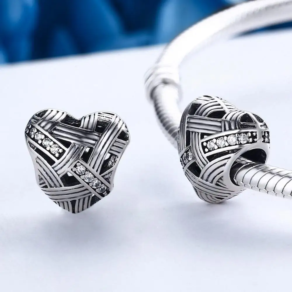 
china best selling product Custom jewelry 925 sterling silver fashion heart cz jewelry metal charm 