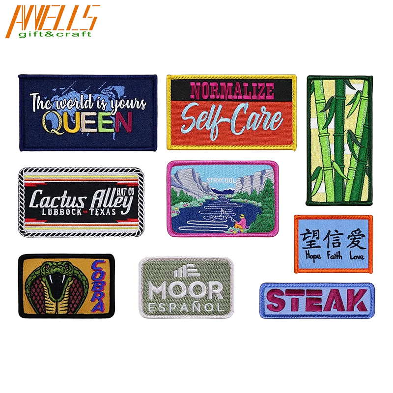 Iron On Sew On Clothes Bag Embroidered Badge Embroidery Applique Airborne Blank Patches Emblems For Commercial Home Embroidery