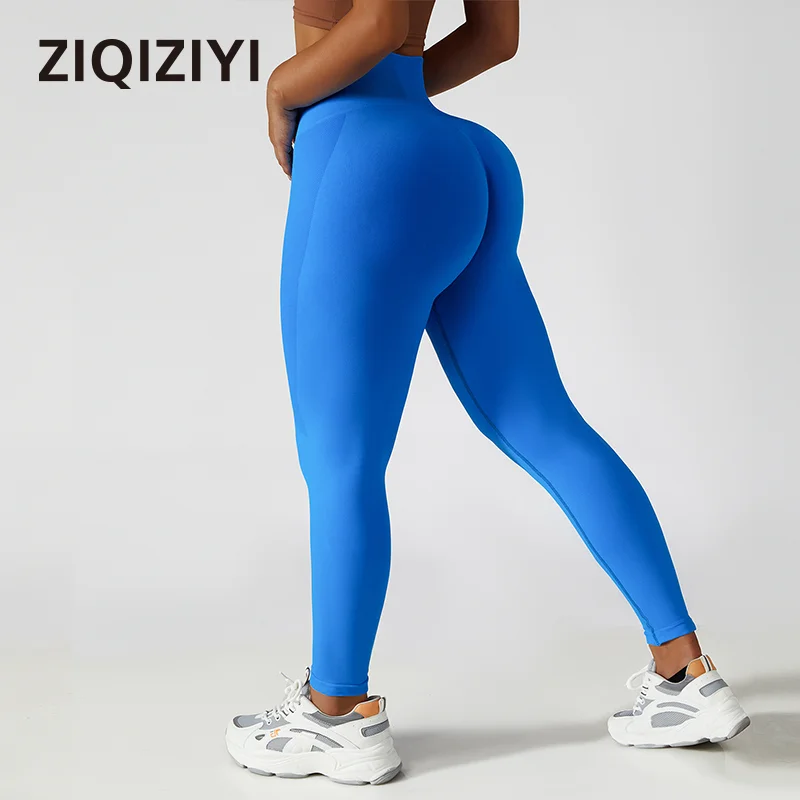 Custom logo oem Full Length High Support Waist No Front Seam Athletic Running Cycling Yoga Soft High Waisted Leggings for Women