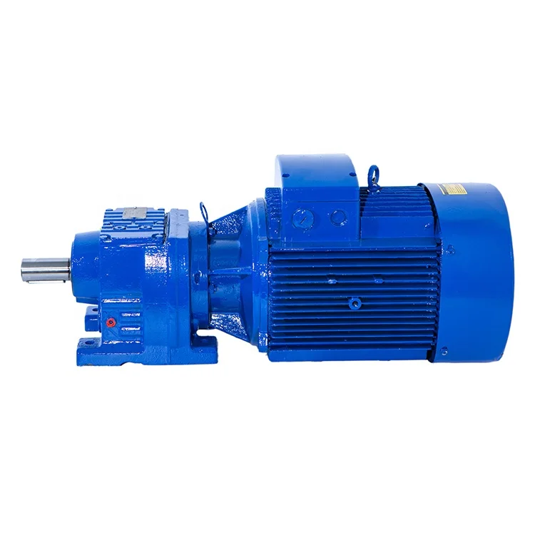 China manufacturer 220V R series ac electric motor gear speed reducer
