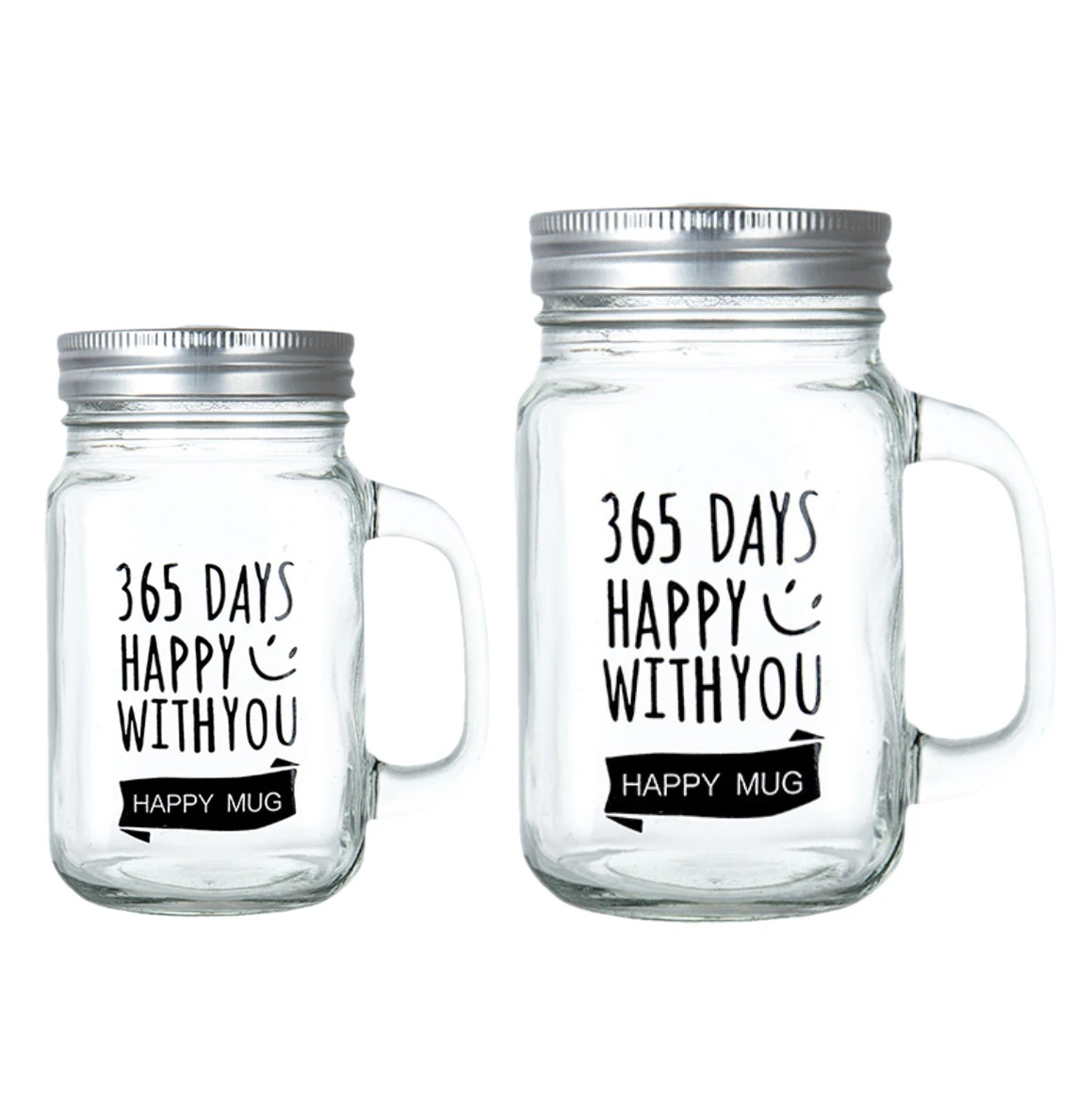 Mason Jar Print Embossed Glass Logo Wide Mouth Mini 4oz 8oz 16oz Multifunction Party Beverage Modern 1000 Ml Glass Jar Custom