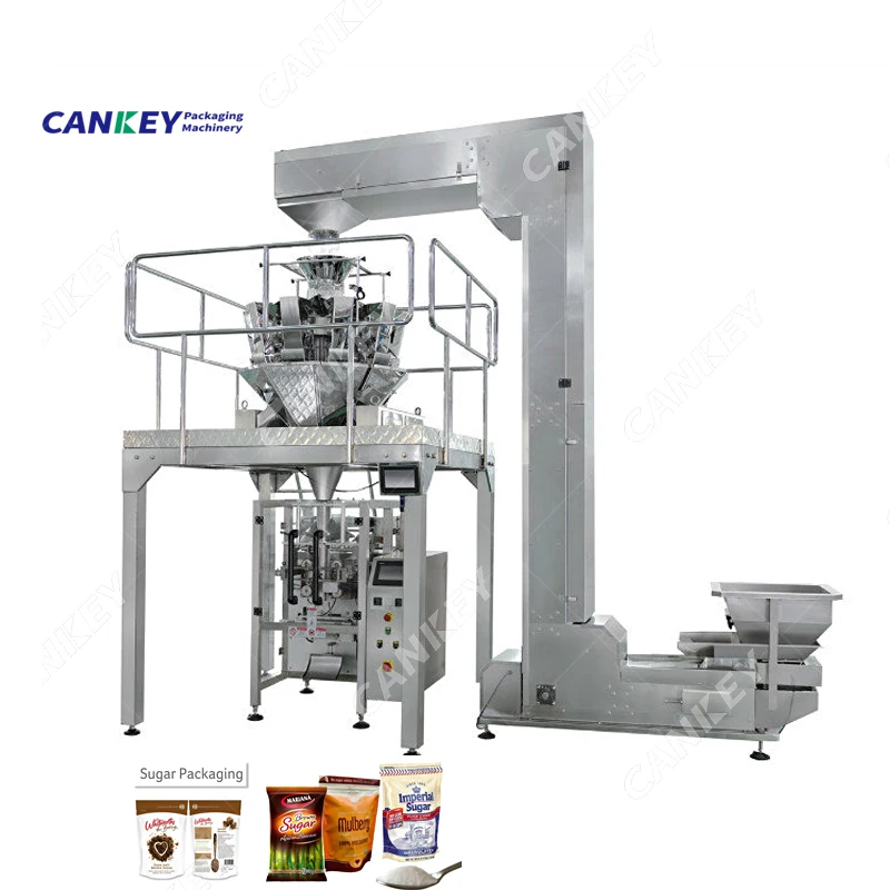 Cankey Auto Weighing Low Cost Price 1KG Sugar Rice Salt Nuts Grain Packing Machine
