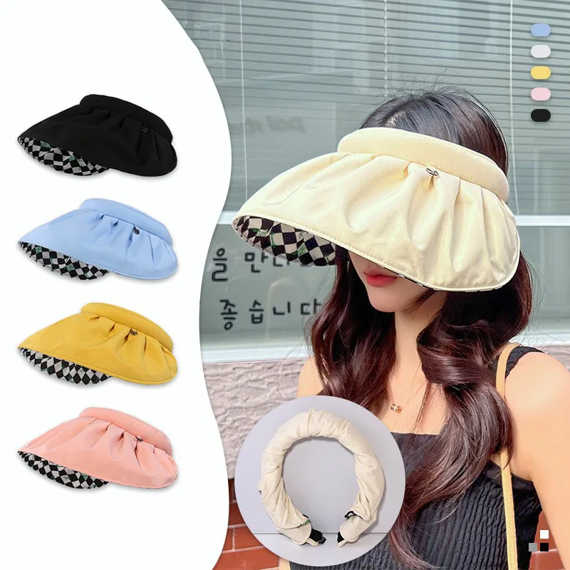 OK Umbrella Custom Logo Dual Use Women Beach Hat Daily Travel UV protect