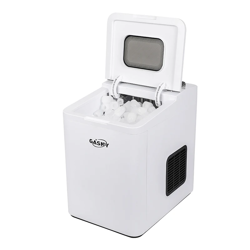 GASNY New Design Personal Small Ice Maker Machine 110v/220v-240v Countertop Ice Cube Making Machine White Color