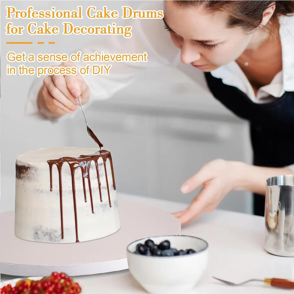 Custom Size 2-12mm Thickness Round Square Cake Drum Corrugated Cake Board