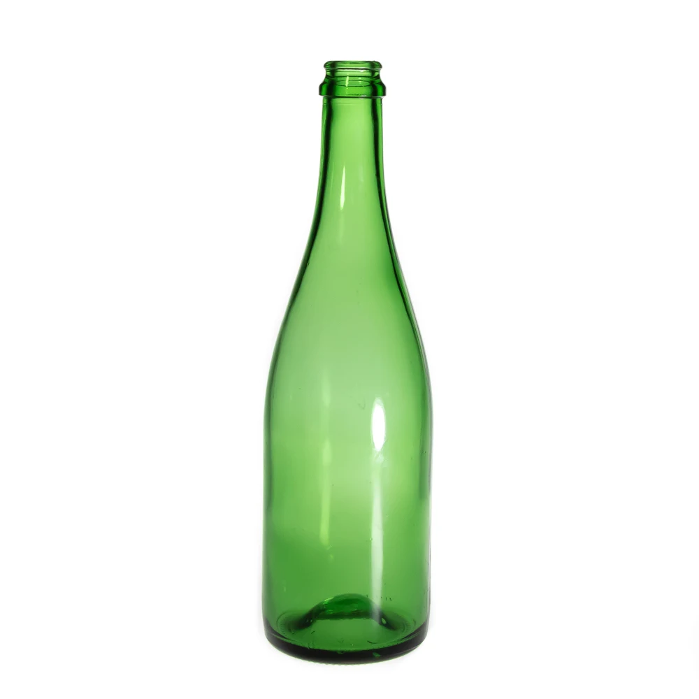 Factory Green Wine Bottle Empty Beverage Fruit 750ml Wine Glass Bottle For Beer