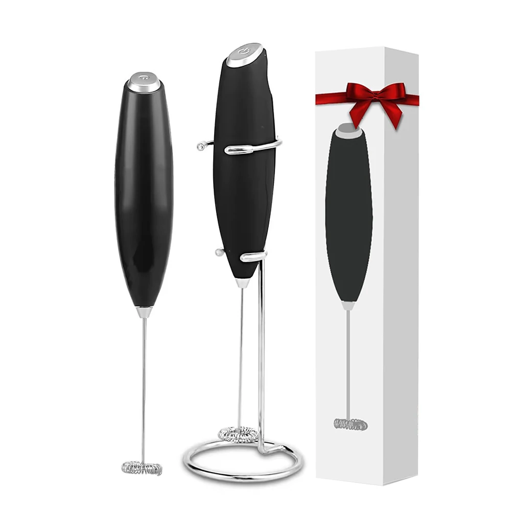 Coffee Electric Milk Frother Handheld Automatic Portable With Battery Kitchen Powerful Commercial With Stand