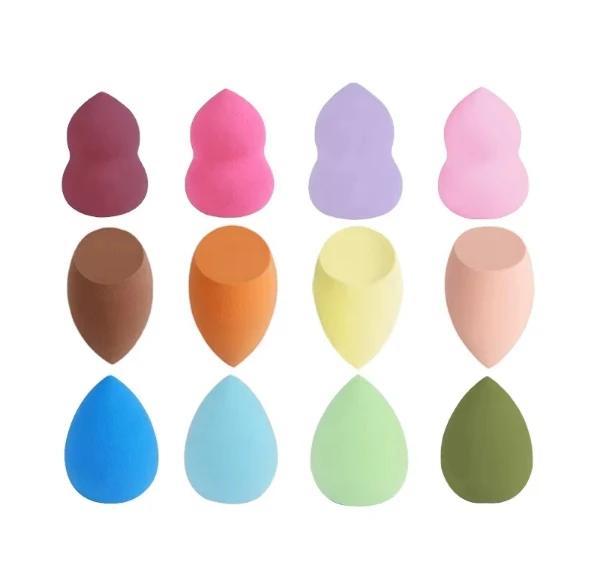 2024 New YD LOW MOQ Soft Non Latex Makeup Sponge Custom Logo Foundation Beauty Sponge Multi-colored Makeup Blender Sponge