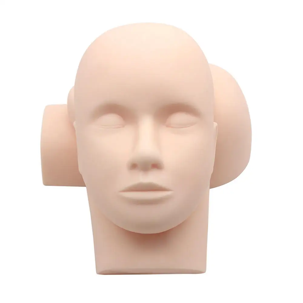 Massage Mannequin Head Flat Eye Facial Eyelash Extension Makeup Practice Cosmetic Model Professional Training Heads Tool