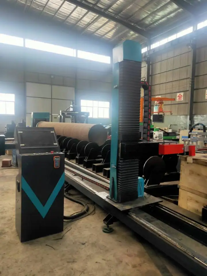 Big Metal Round Pipe Profile CNC Plasma Beveling Cutting Machine