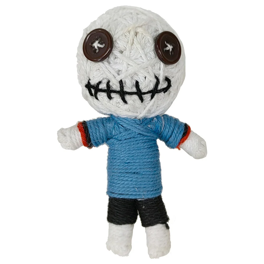 Дешевая мини-кукла voodoo игрушка брелок сделанная на заказ хлопчатобумажная нить voodoll кукла с логотипом