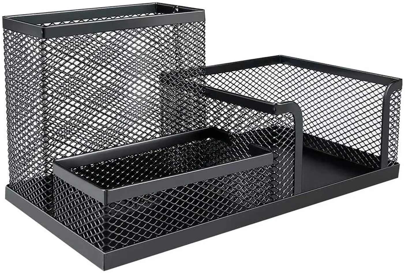 Mesh Pen Holder - Multipurpose  Large Capacity Office Supplies with Sticky Notes Holder Mesh Desk Organizers