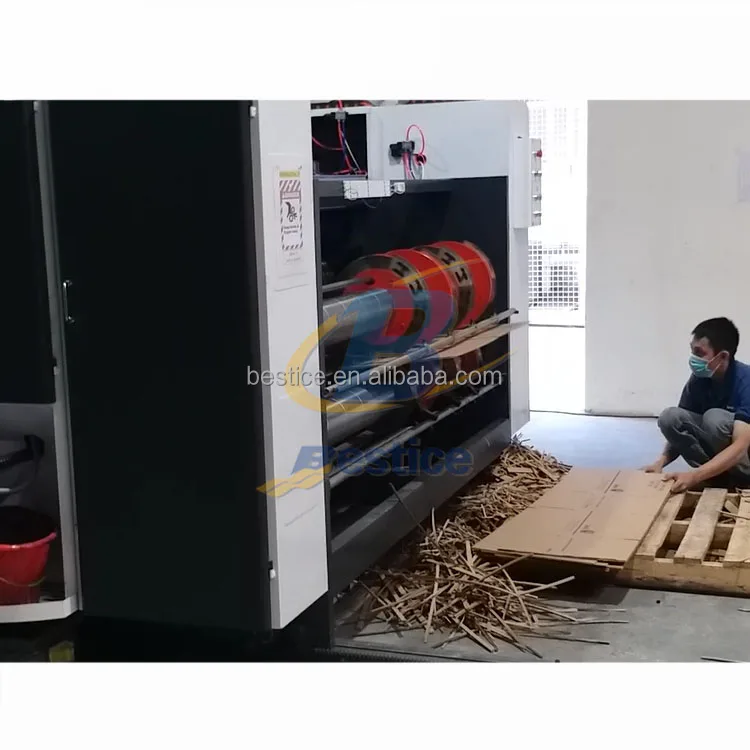 Полу-автоматическая машина для изготовления сетки кормления 1 цветный гофрированный картон флексографской печати долбежные