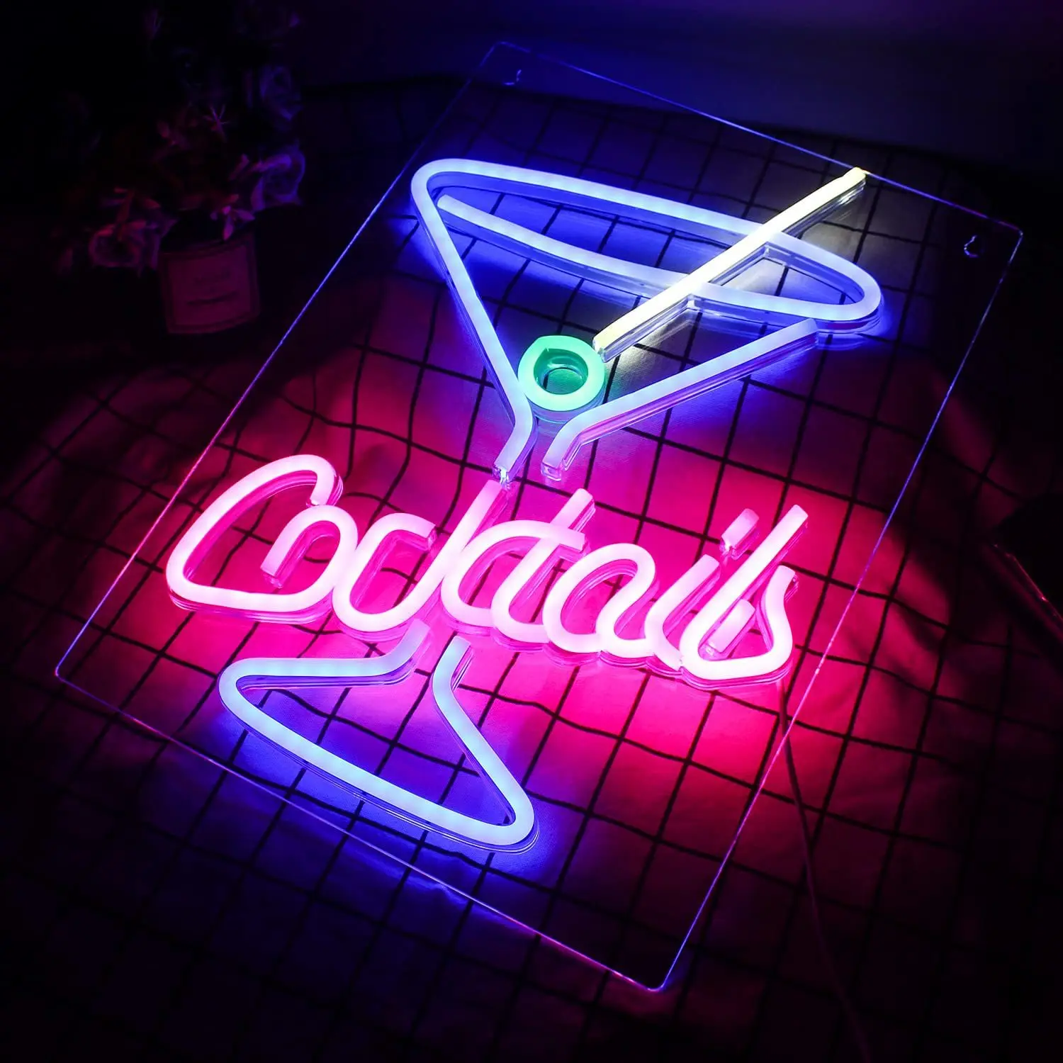 Custom Neon Sign bar Cocktails LED Sign Flex Beer Cafe Logo Pub Store Club Neon Light