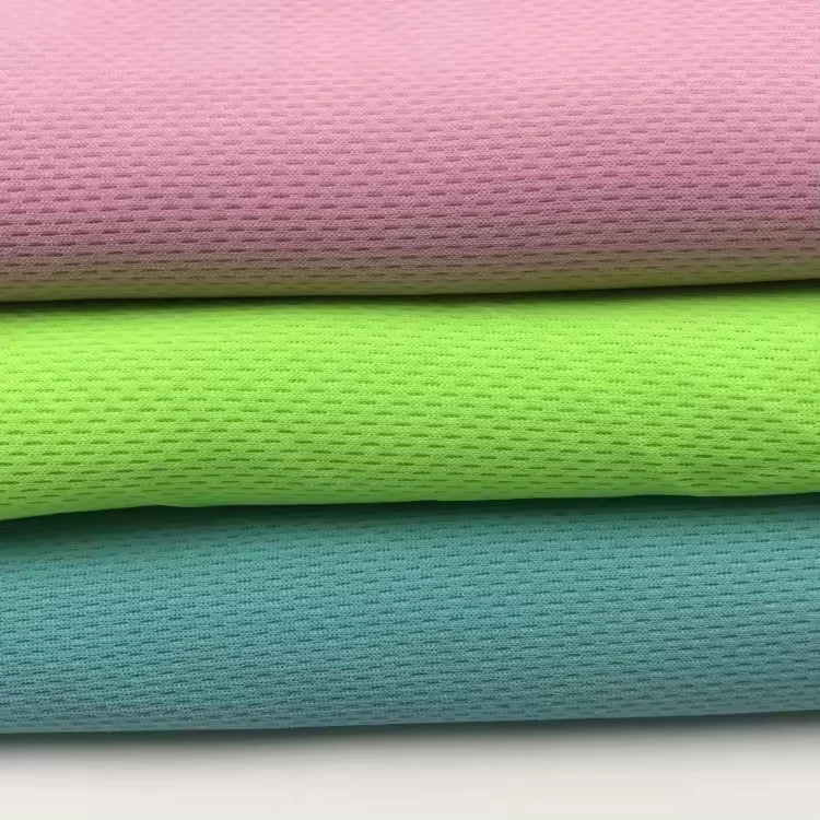 Bird Eye Quick-Drying Tulle Fabric Mesh 100% Polyester for Sports Moisture Absorption & Sweat Drainage Knitted T-Shirt