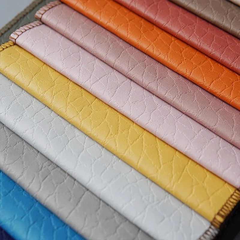 100% polyester Technology artificial leather Bronzed Embossed fabric Waterproof composite back nano technology fabric