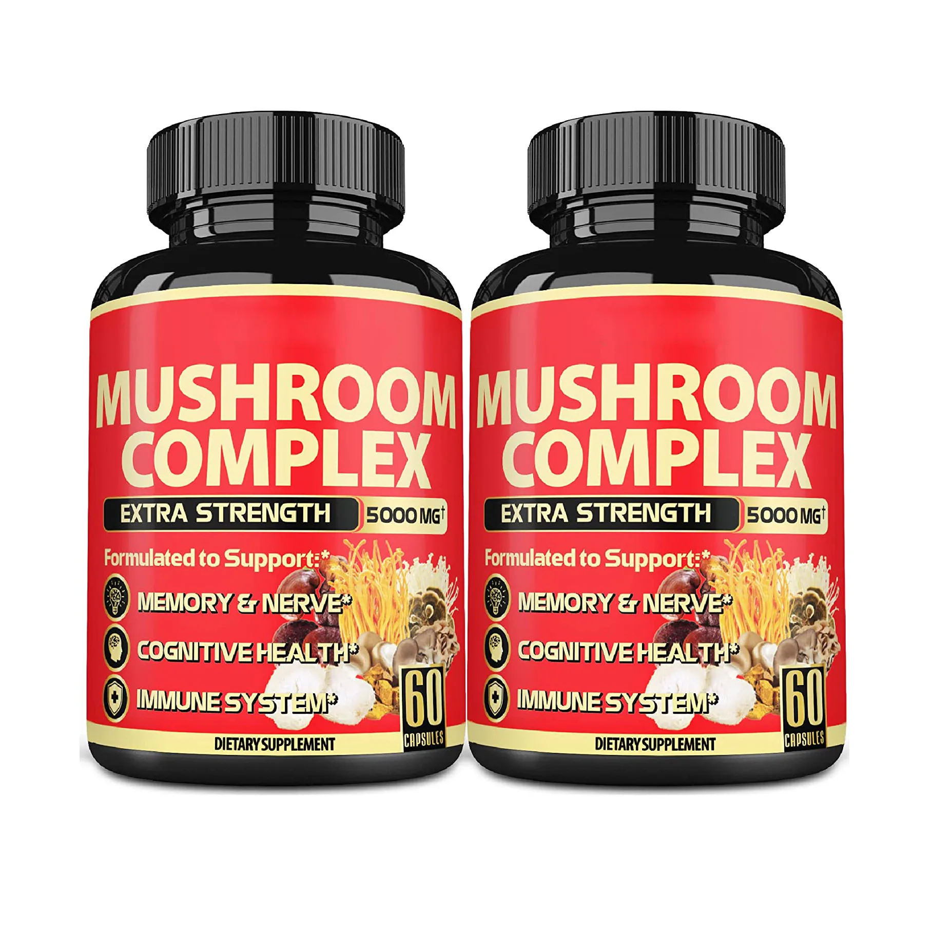 FocusHerb OEM Mushroom Capsules 500mg/120caps/Bottle Lions Mane Capsules