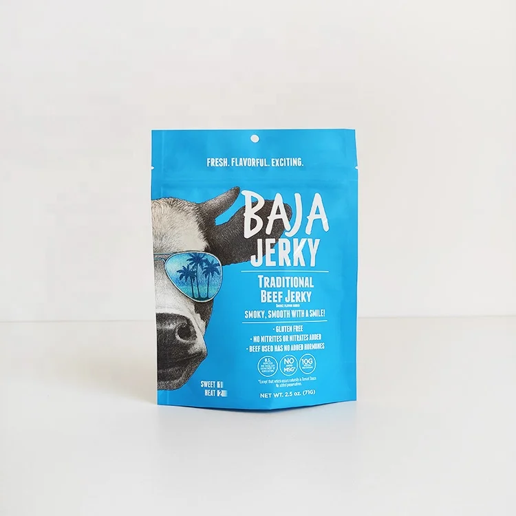 Customized Plastic Stand up Pouch Beef Snacks Packing Pet Food Packaging Bags