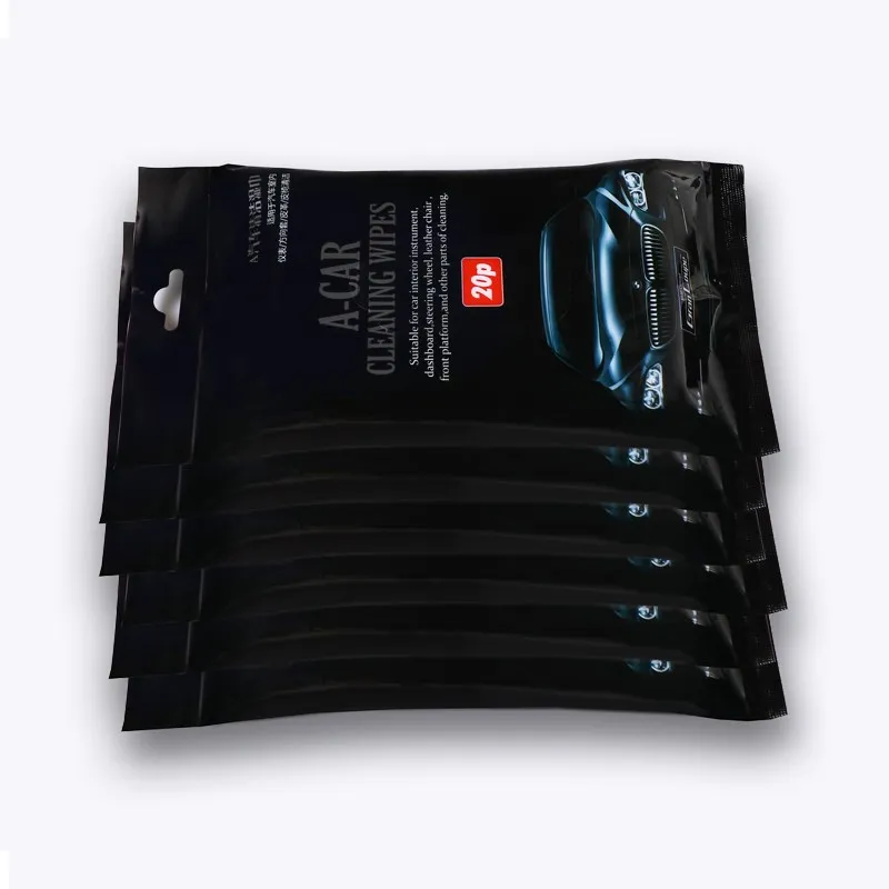 
Disposable Customized Logo Natural Soft Cotton Clean Window Car Interiors Wet Wipes 