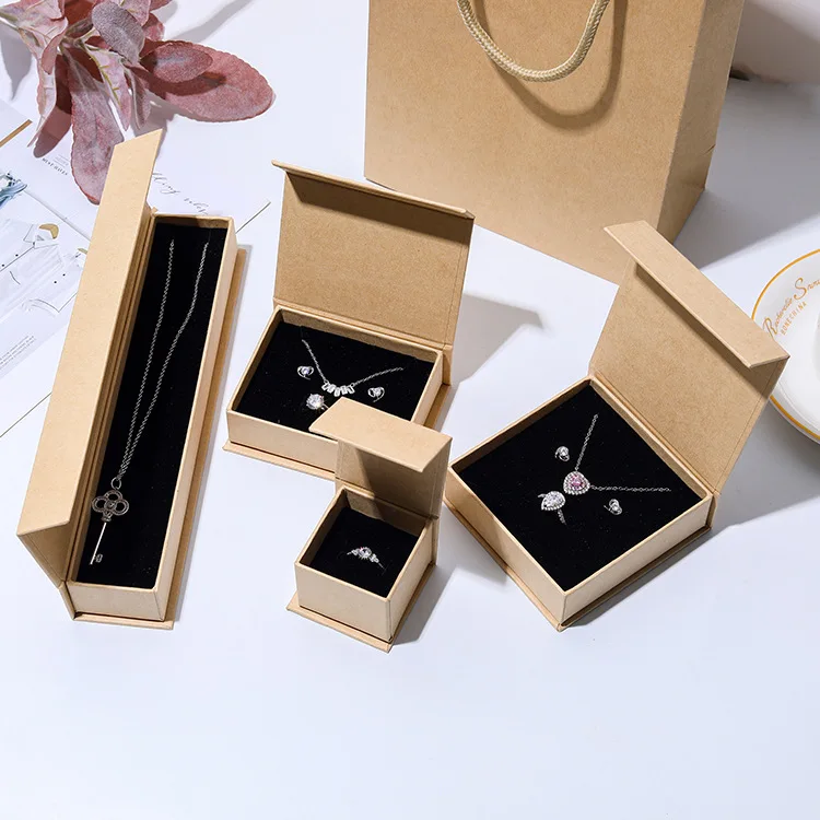 Wholesale Magnetic Closure Necklace Jewellery Gift Packaging Navy Blue Bracelet Box Paper with Logo
