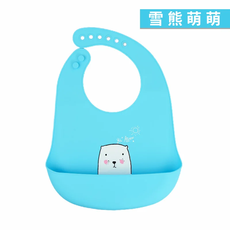 Silicone Baby Bib Wholesale Customized Waterproof Bib Bpa Free Adjustable Easy Clean Baby Silicone Bib For Babies Toddlers